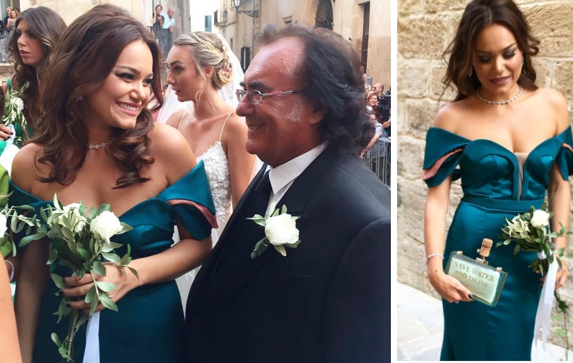 romina carrisi abito testimone matrimonio cristel carrisi figlia di albano instagram