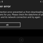 Windows Phone 10 server error