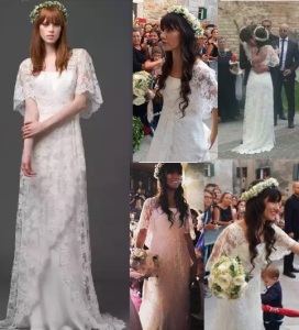 abito da sposa elisa toffoli cantante stilista alberta ferretti modello sposa 2015