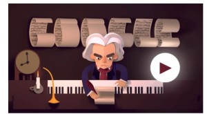 Doodle di Google 2015 dedicato alla nascita di Beethoven