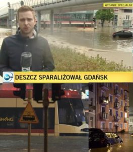 alluvione a danzica polonia foto immagini Powódź w Gdańsku zdjęcia wideo