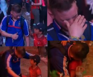 bimbo tifoso portogallo conforta abbraccia tifoso francese dopo finale euro 2016 video
