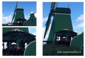 MULINO A vento segheria di zaanse schans vicino ad amsterdam olanda villaggio dei mulini a vento zaandam